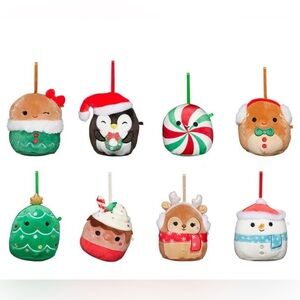 NWT Squishmallows Christmas Ornament Set